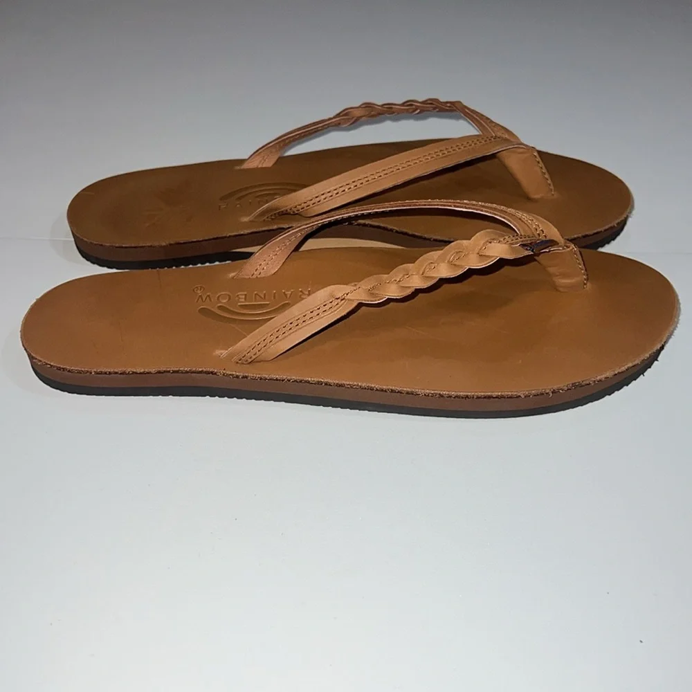 NWOT Rainbow Sandals Flirty Braidy Womens Size 10 Caramel - Picture 4 of 7